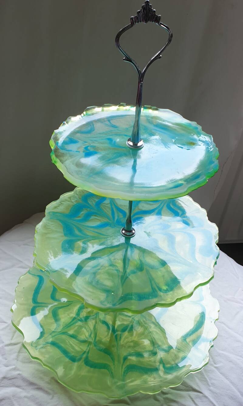 Etag&egrave;re groen, blauw