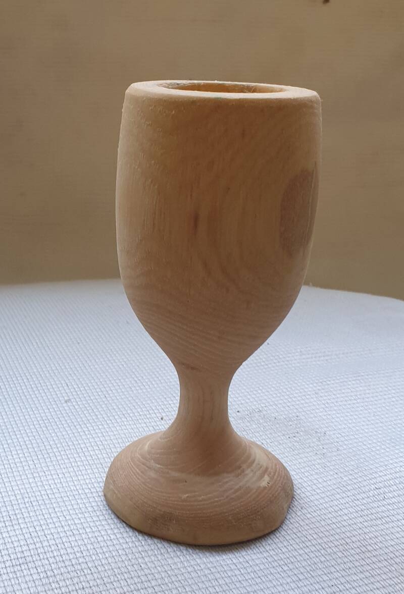 Kandelaar in de vorm van een sherryglas