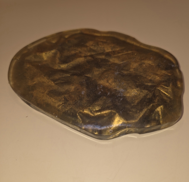 Epoxy onderzetter, goudkleurig II