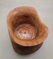 Beukenhouten pot met deksel van essenhout