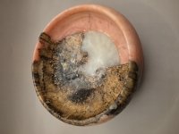 Schaal roze epoxy en hout